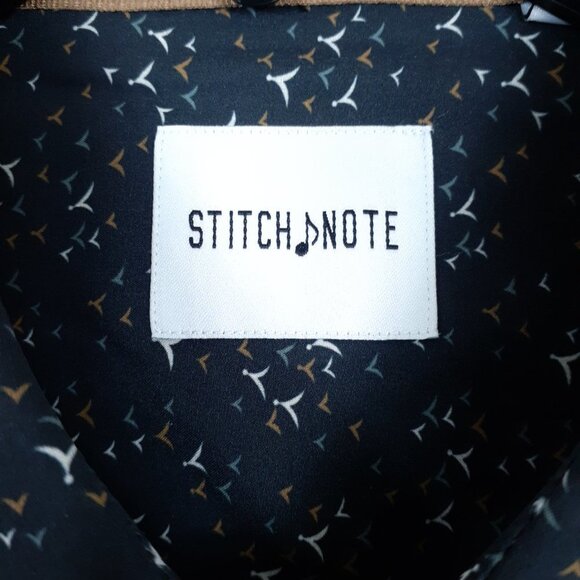 Stitch Note Mens Button Down Shirt XL Black 134A - Picture 2 of 5